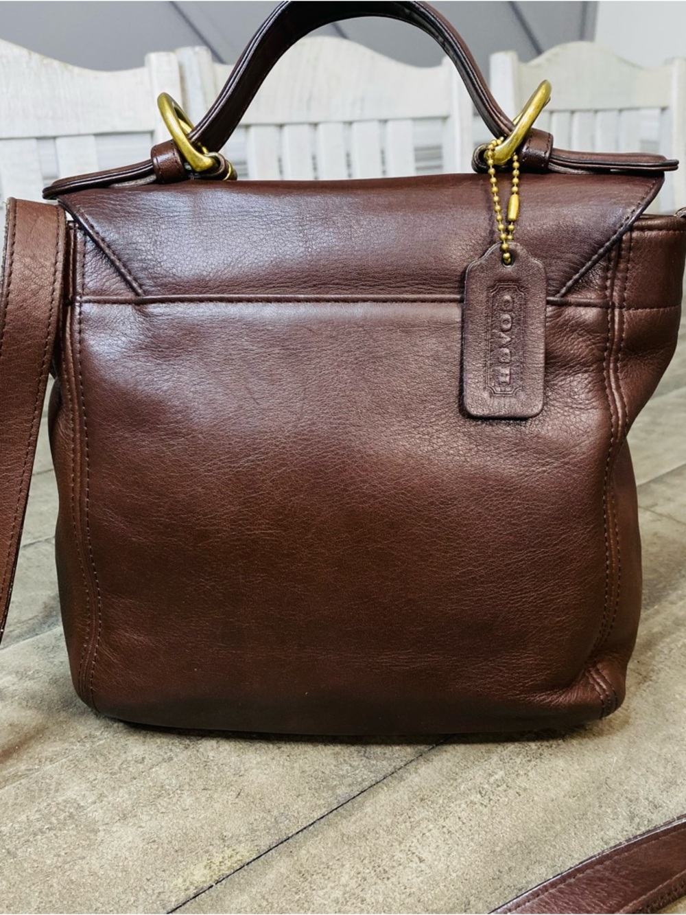 Coach Soho Legacy Top Handle Bag (Style No. 4158) Vintage Brown Leather - Picture 5 of 10
